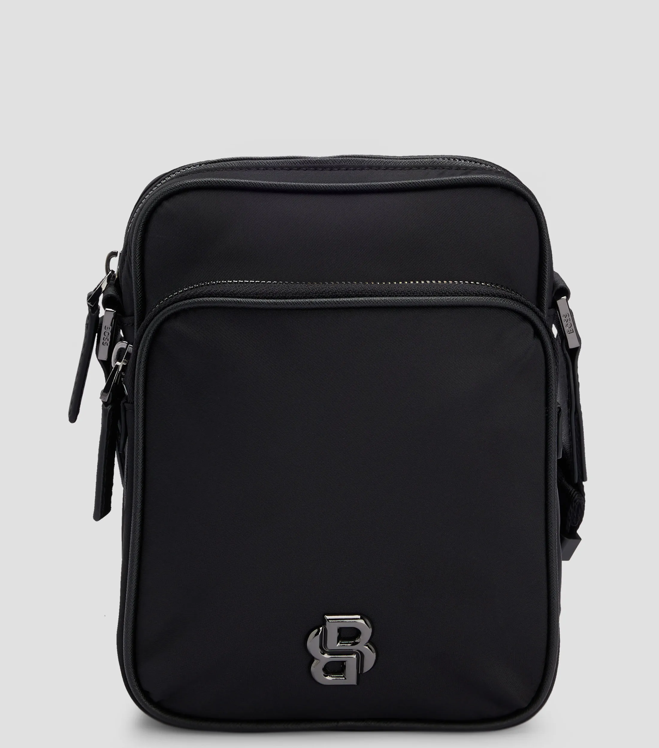 Boss Bolso messenger de sarga con monograma Double B Hombre