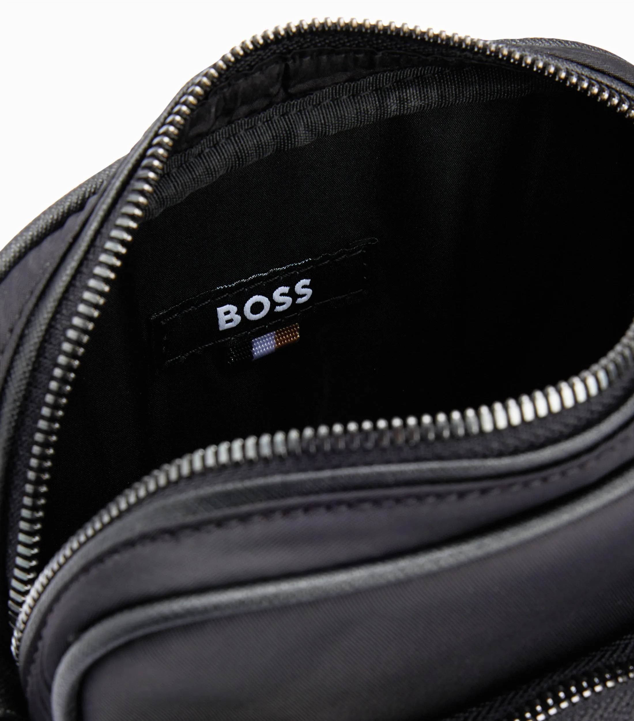 Boss Bolso messenger de sarga con monograma Double B Hombre