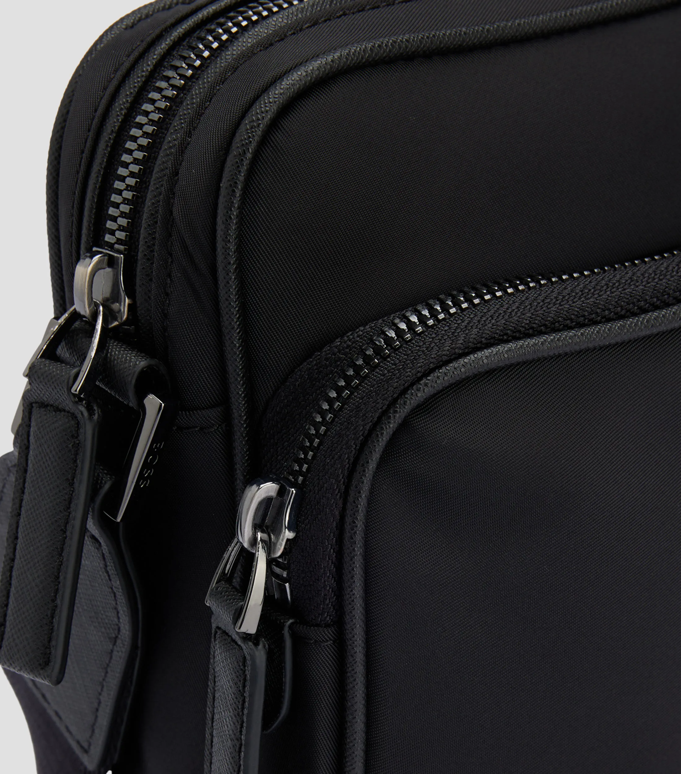 Boss Bolso messenger de sarga con monograma Double B Hombre